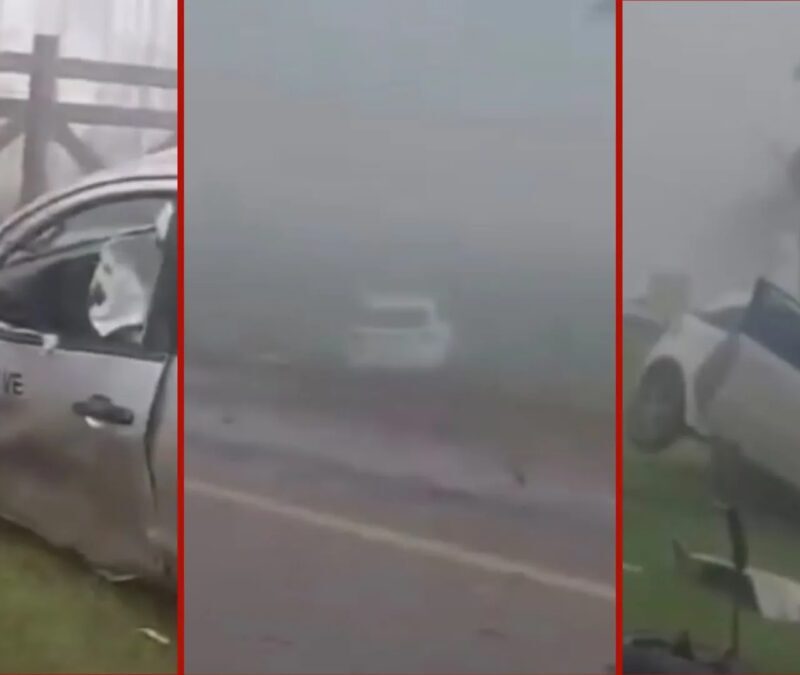 Acidente entre três veículos em meio à neblina deixa uma pessoa morta na MT-251; veja vídeo